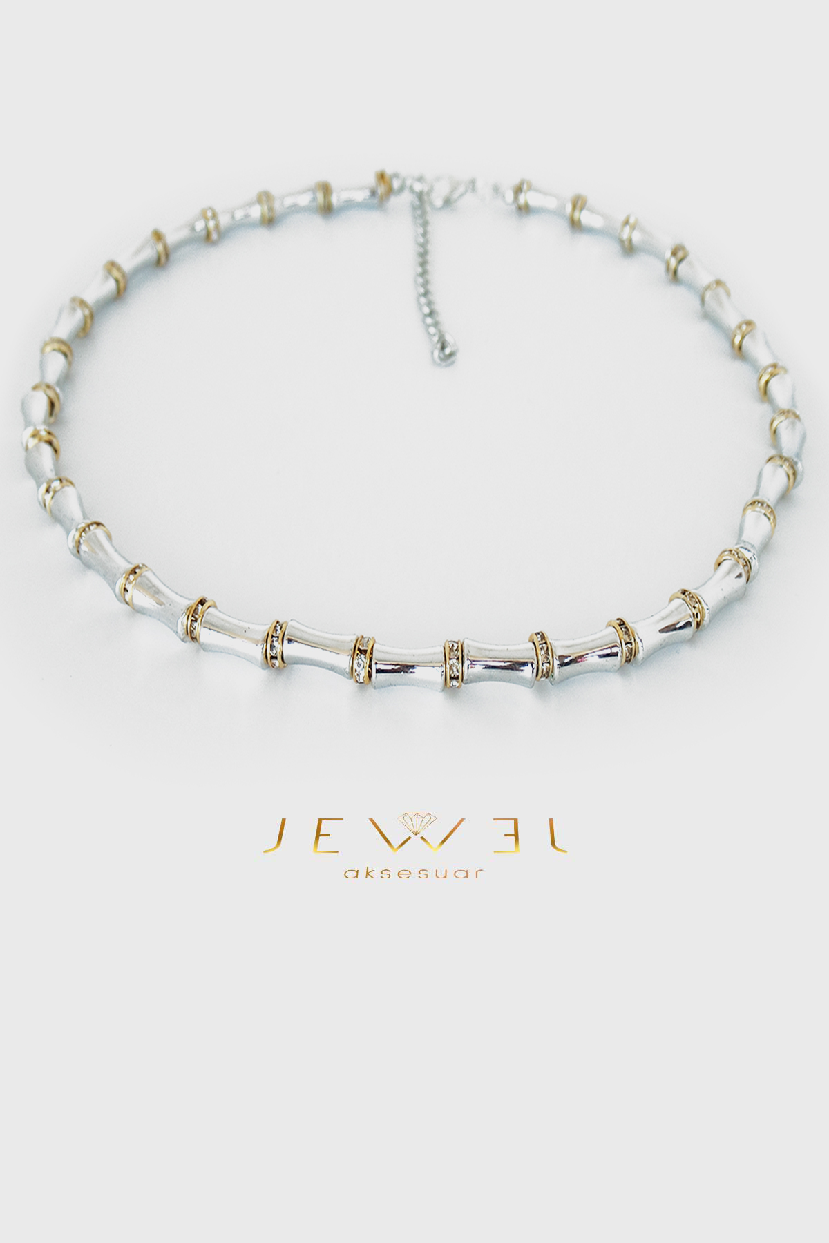 Avalix Zarif Kemik Detaylı Silver Kolye