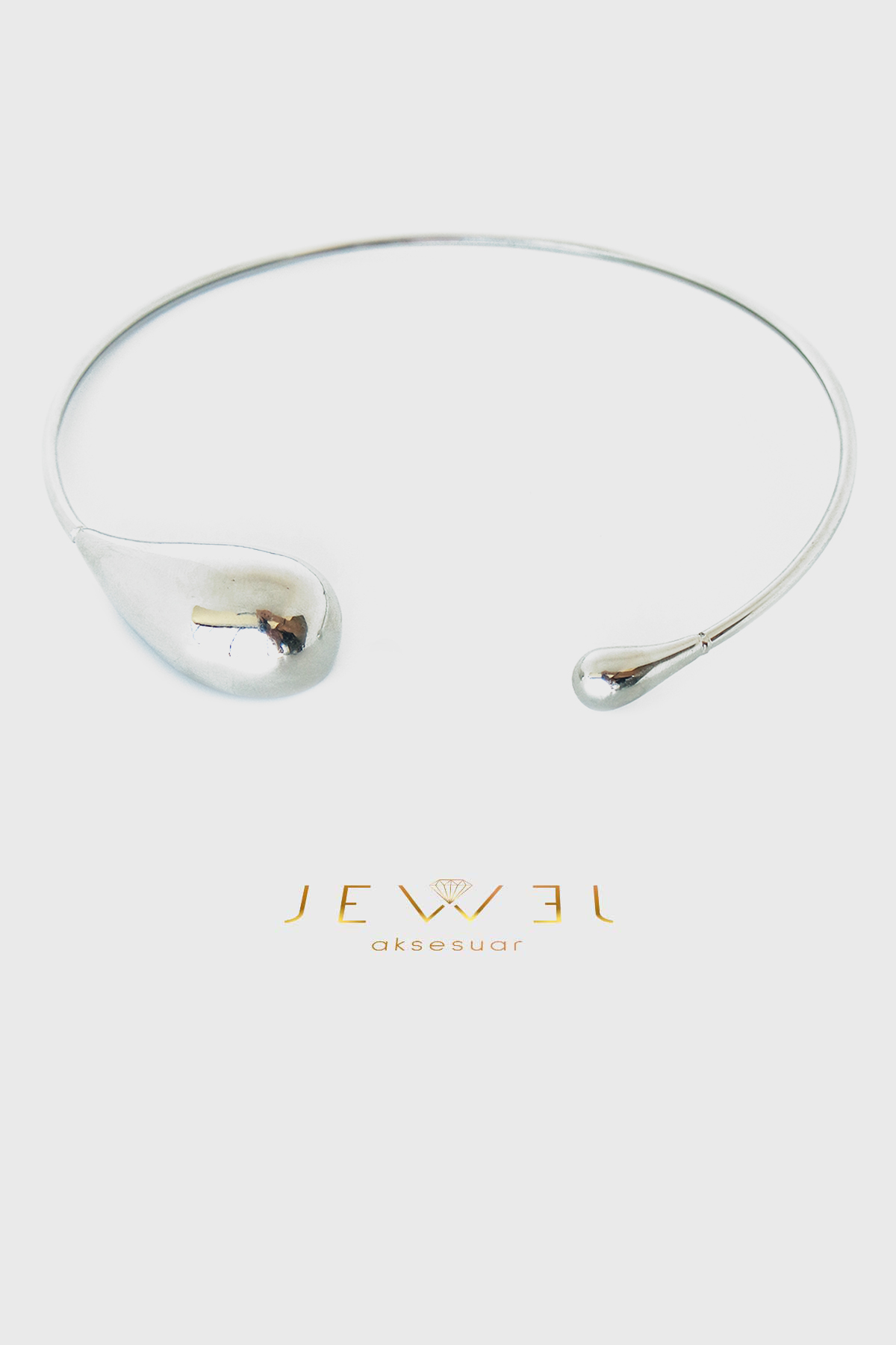 Clarity Su Damla Zarif Detaylı Silver Kolye