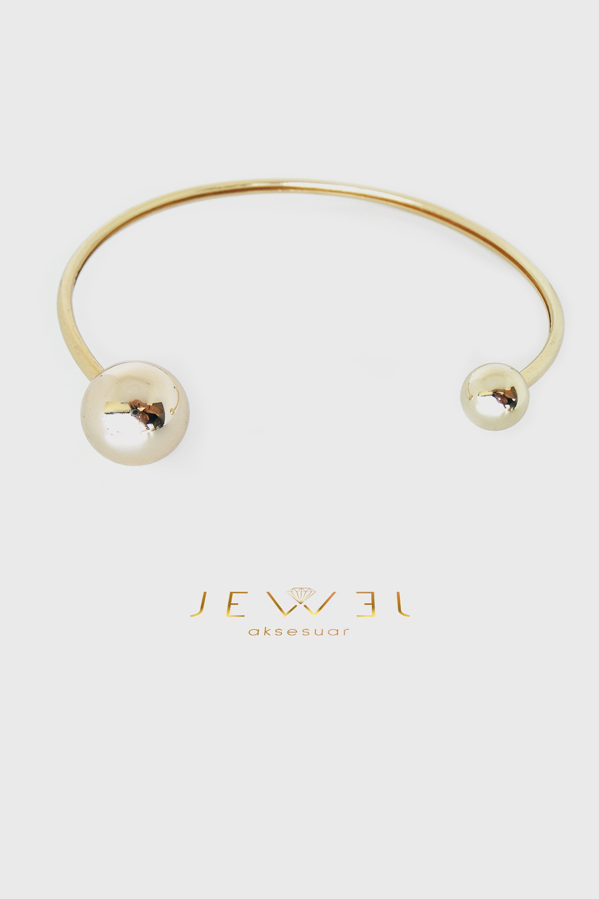 Glow Zarif Küre Detay Gold Kolye