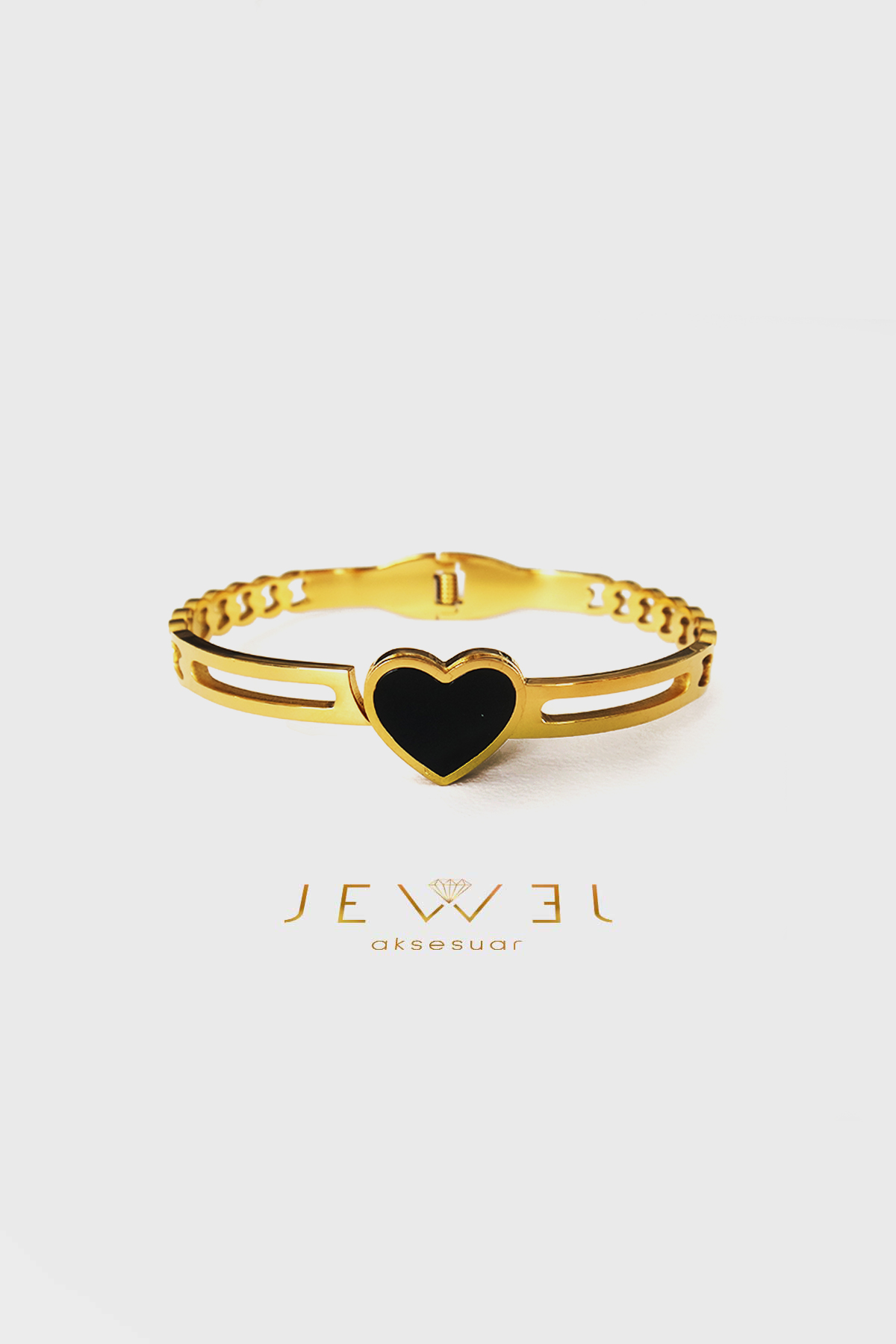 Black Love Gold Altın Kaplama Bileklik