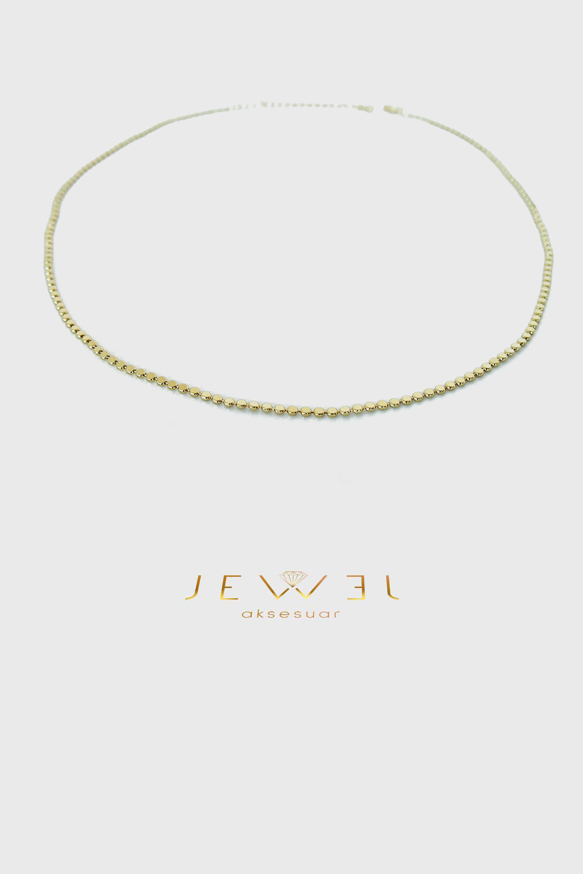 Gold Sıralı Oval Kolye