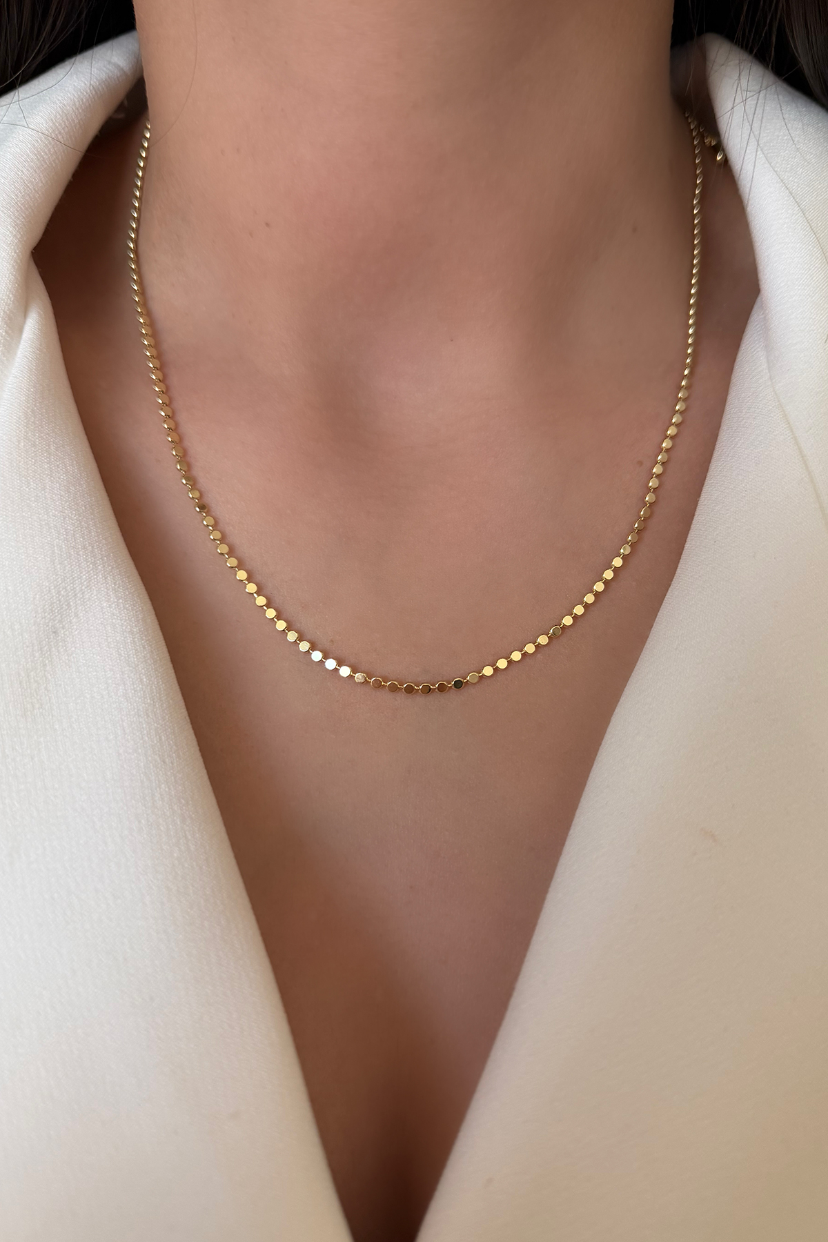 Gold Sıralı Oval Kolye