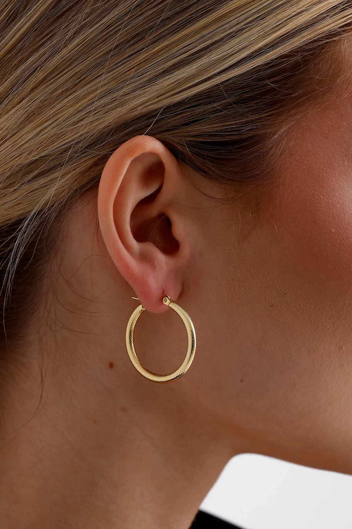 Elements Model Gold Altın Kaplama Küpe
