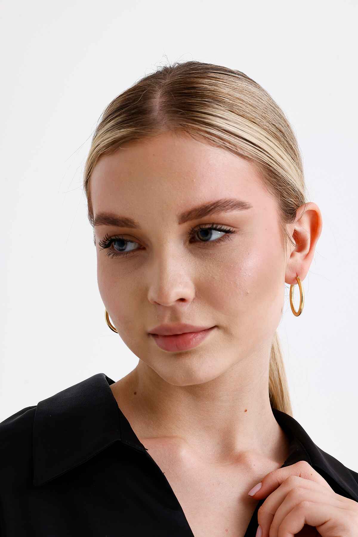 Elements Model Gold Altın Kaplama Küpe