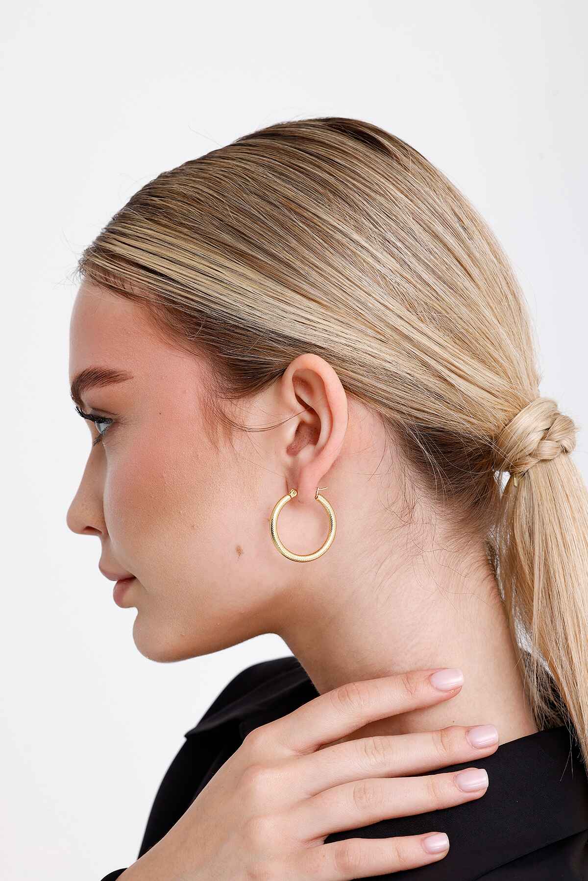 Elements Model Gold Altın Kaplama Küpe