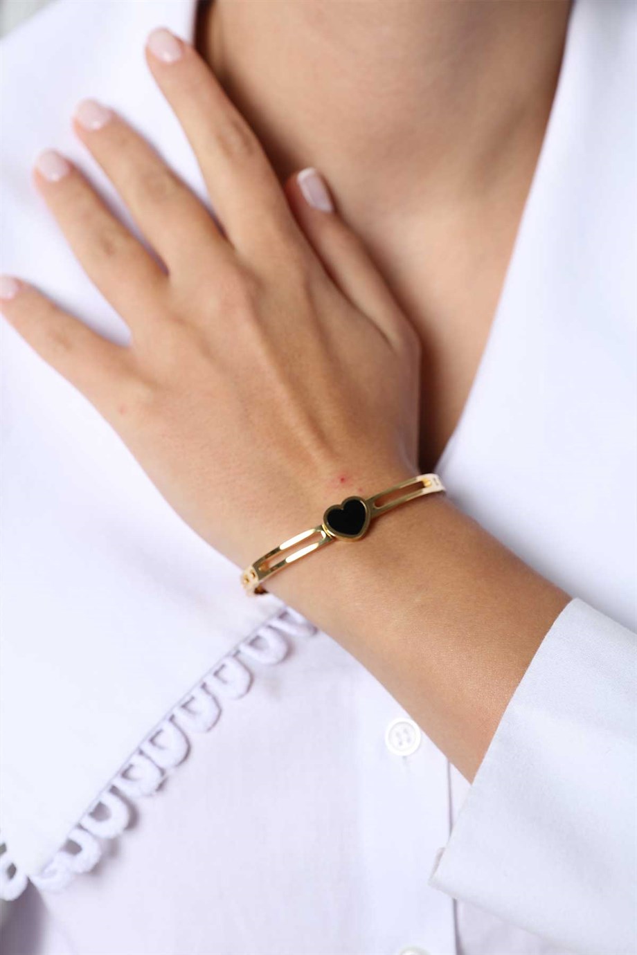 Black Love Gold Altın Kaplama Bileklik
