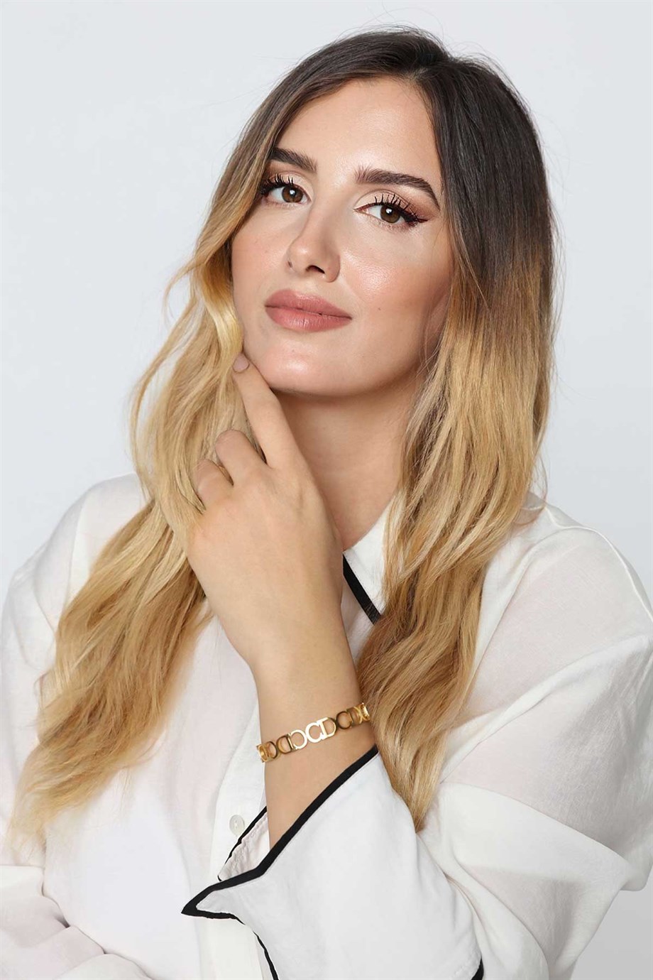 CD Geçiş Model Gold Altın Kaplama Bileklik