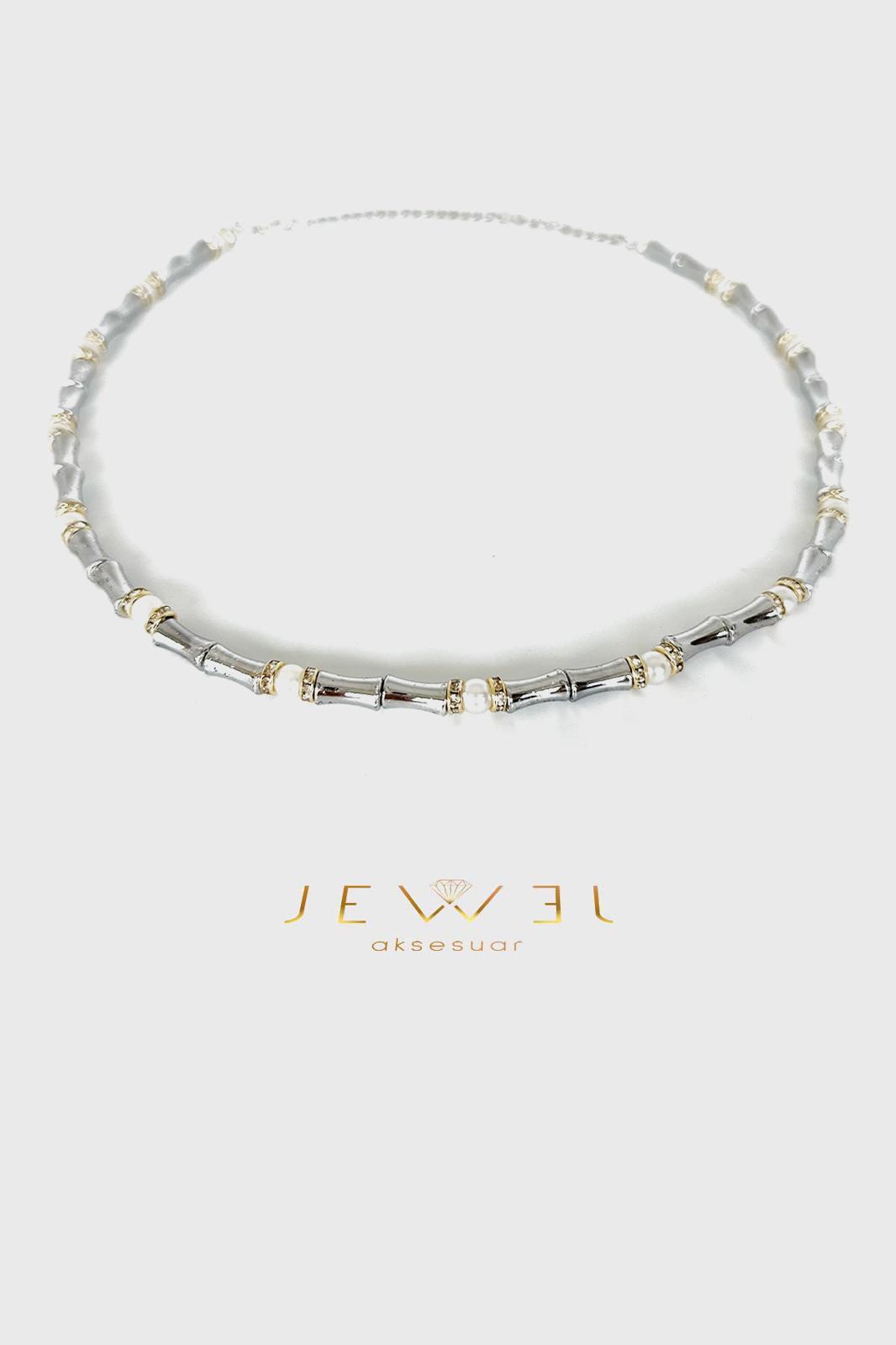 Solis İnci Detaylı Silver Kolye