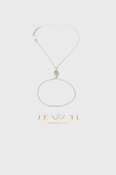 Solvra Zarif Taş Detaylı Silver Şahmeran