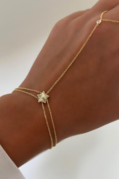 Yıldız Işığı Zarif Detay Gold Şahmeran