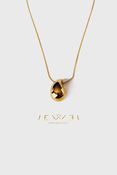 Vurgu Model Gold Altın Kaplama Kolye