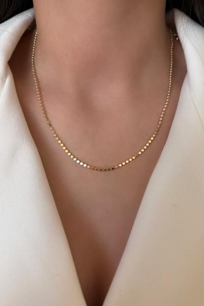 Gold Sıralı Oval Kolye