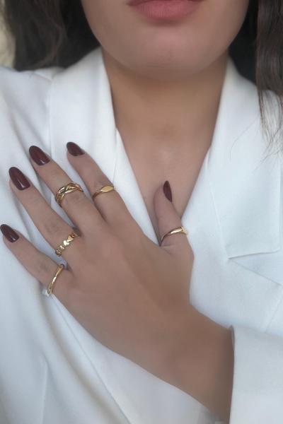 Aura Set 5'li Gold Yüzük