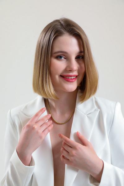 Dazzling Model Gold Altın Kaplama Kolye