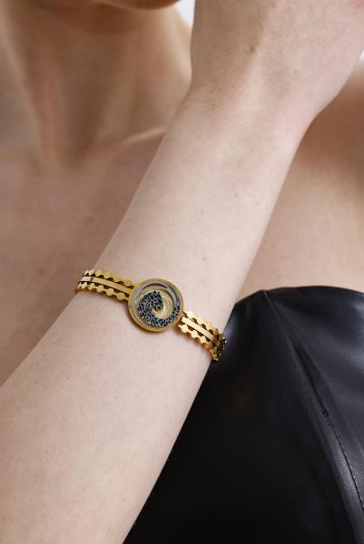 Zephyr Model Gold Altın Kaplama Bileklik