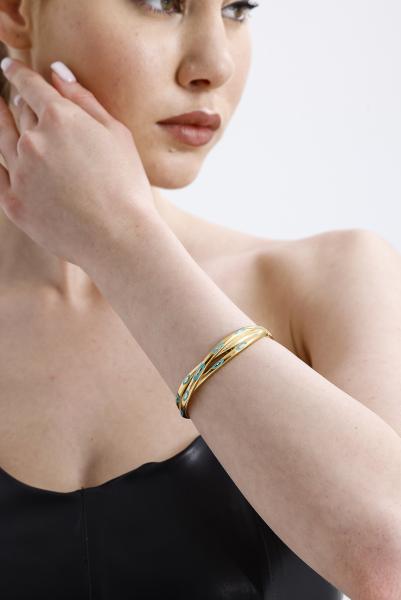 Solace Model Gold Altın Kaplama Bileklik
