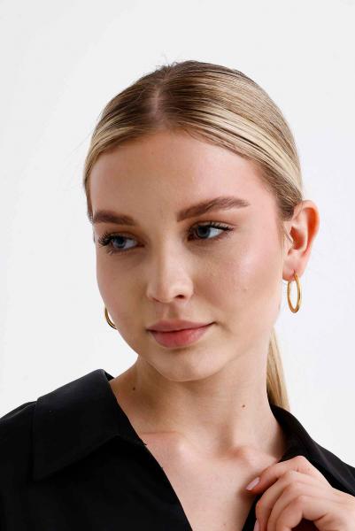 Elements Model Gold Altın Kaplama Küpe