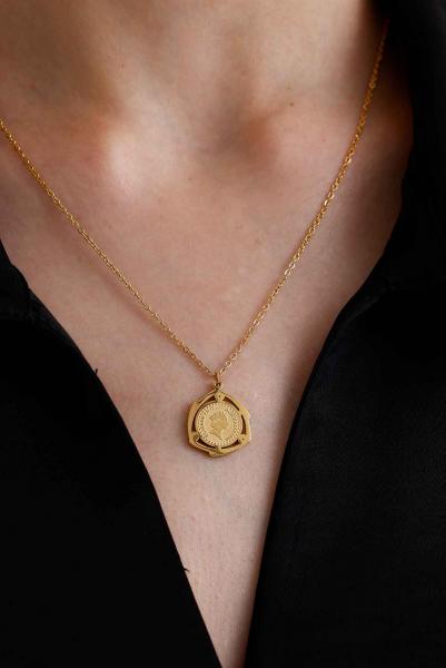 Karayel Model Gold Altın Kaplama Kolye