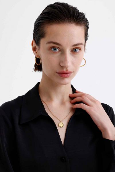 Karayel Model Gold Altın Kaplama Kolye