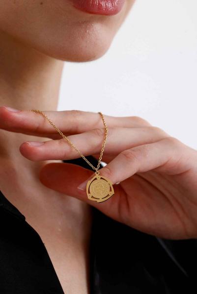 Karayel Model Gold Altın Kaplama Kolye