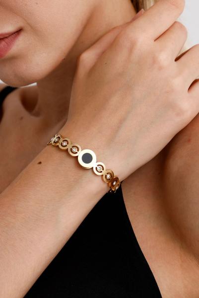 Silenos Model Gold Altın Kaplama Bileklik