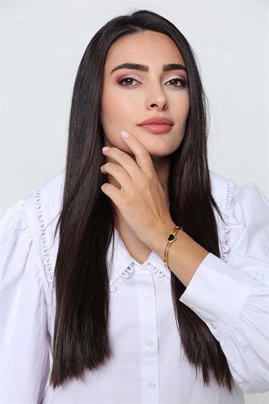 Black Love Gold Altın Kaplama Bileklik