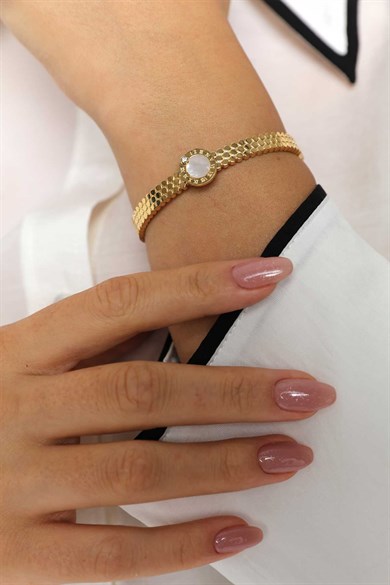 Curiosa Model Gold Altın Kaplama Bileklik