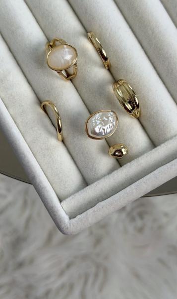 Aura Set 5'li Gold Yüzük