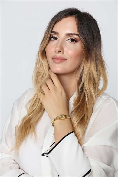 Letra Model Gold Altın Kaplama Bileklik
