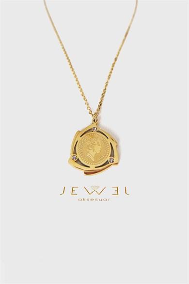 Karayel Model Gold Altın Kaplama Kolye